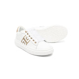 Elisabetta Franchi La Mia Bambina Sneakers Bassa Bianca/Oro per Bambine