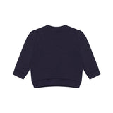 Moschino Kids Felpa Girocollo Navy con Stampa per Neonati
