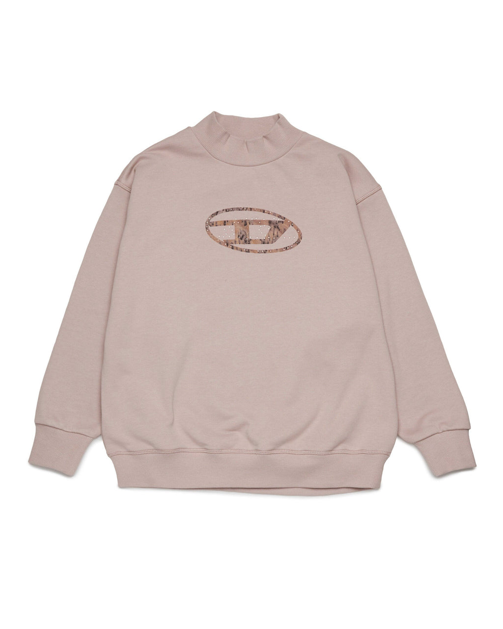 Diesel Kids Felpa Girocollo Rosa con Oval D AR per Bambine