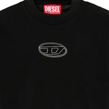 Diesel Kids T-Shirt Nero con Logo per Bambine