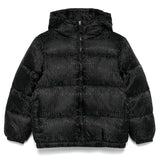 Moschino Kids Giubbino Nero con Logo Jacquard per Bambini