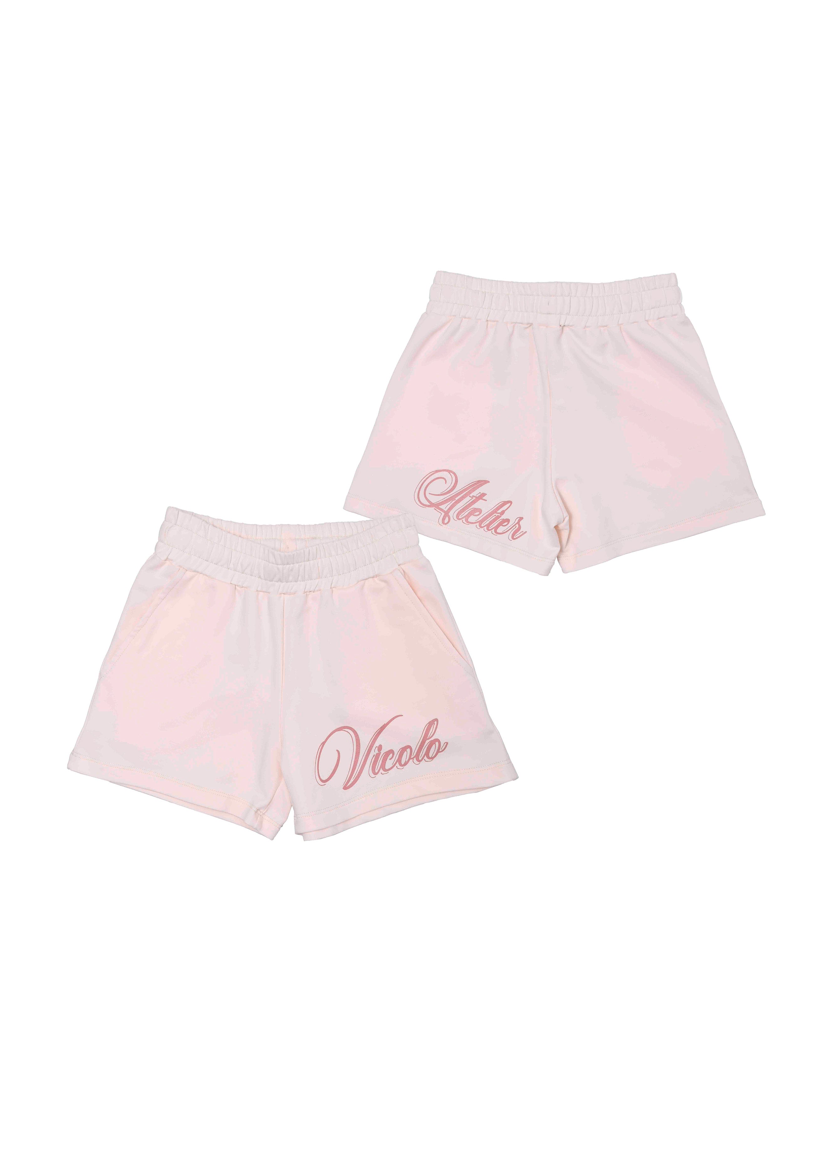 Vicolo Kids Shorts Rosa con Logo per Bambine