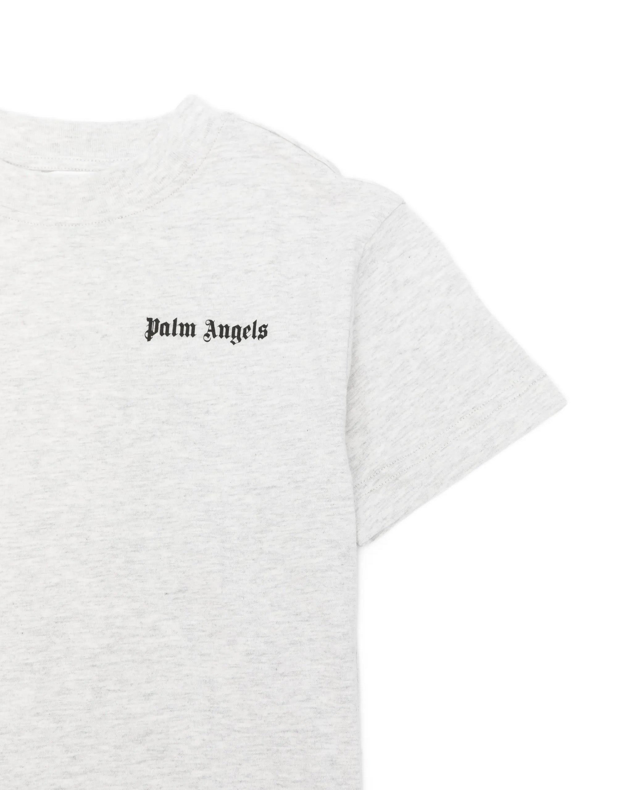 Palm Angels Kids Tri-Pack T-Shirt Bianco/Nero/Grigio con Logo Stampato per Bambini