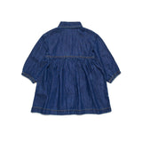 Diesel Kids Abito in Denim Blu con Logo per Neonate (retro)