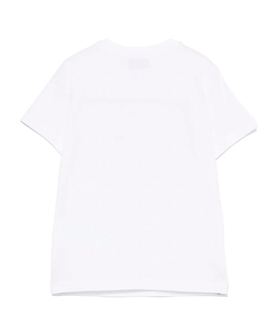 Moschino Kids T-Shirt Bianca con Stampa Teddy per Bambini