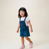 Diesel Kids Embroidered Logo Denim Overalls for Baby Girls