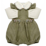 Barcellino Kids Completo Panna/Verde (Maglia a Body) per Neonate