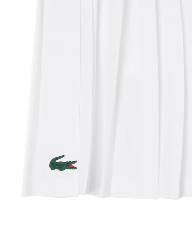 Lacoste Kids Gonna Bianco a Pieghe per Bambine