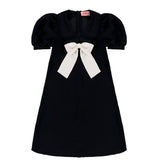 Vivetta Kids Abito Nero con Fiocco per Bambine