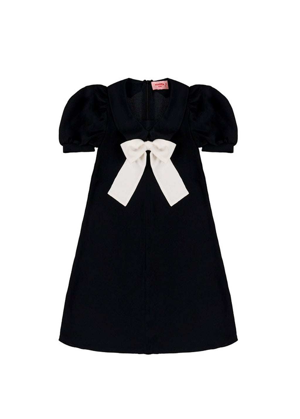 Vivetta Kids Abito Nero con Fiocco per Bambine