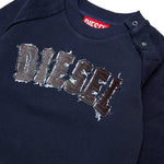 Diesel Kids Felpa Blu Navy con Logo per Neonati