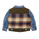 Dsquared2 Kids Giubbino Fantasia a Quadri e Denim Unisex