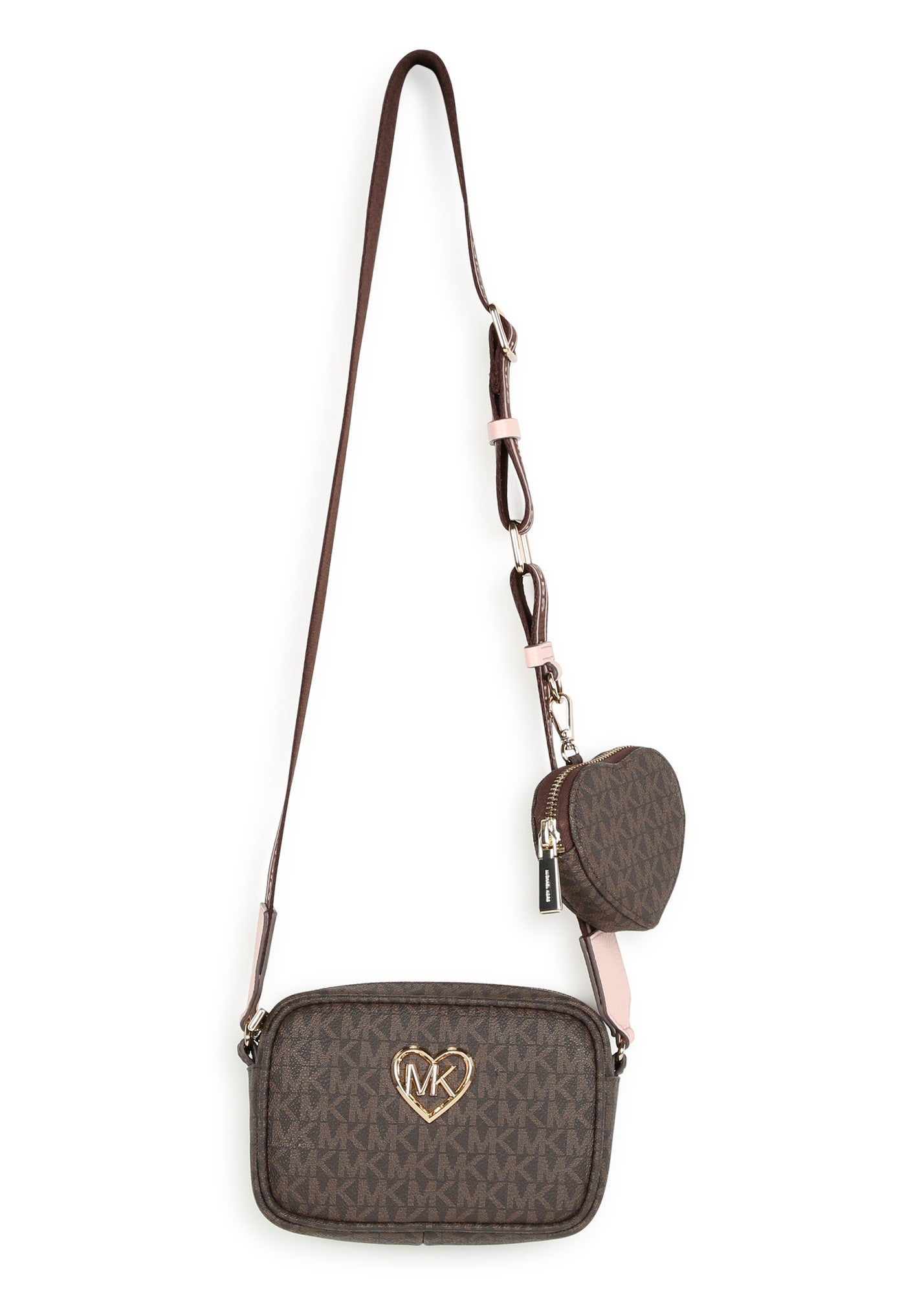 Michael Kors Kids Borsa Marrone con Monogram con Portamonete per Bambine 