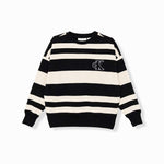 Calvin Klein Kids Felpa Con Motivo a Righe Orinzontali a Contrasto per Bambini