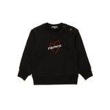 Dsquared2 Kids Felpa Nera con Stampa Logo e Cuore per Neonate