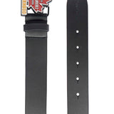 Dsquared2 Kids Cintura Nera con Fibbia Maple Leaf per Bambini 