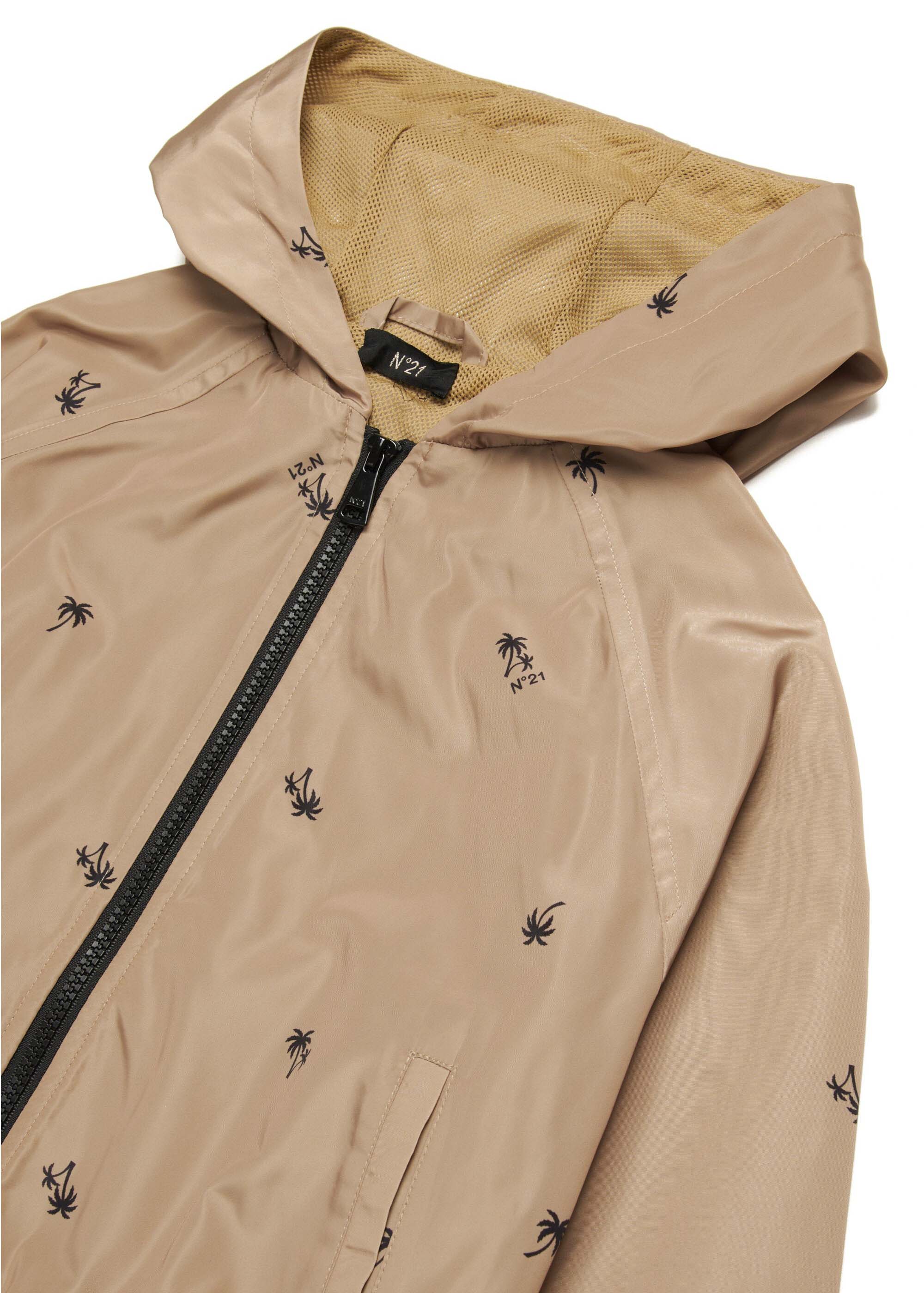 N°21 Kids Giubbino a Vento Beige Palms per Bambini