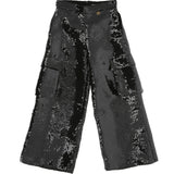 Pinko Kids Pantalone Tasconato con Pailettes e Charm per Bambine