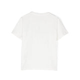 Elisabetta Franchi La Mia Bambina T-shirt Panna con Stampa per Bambine