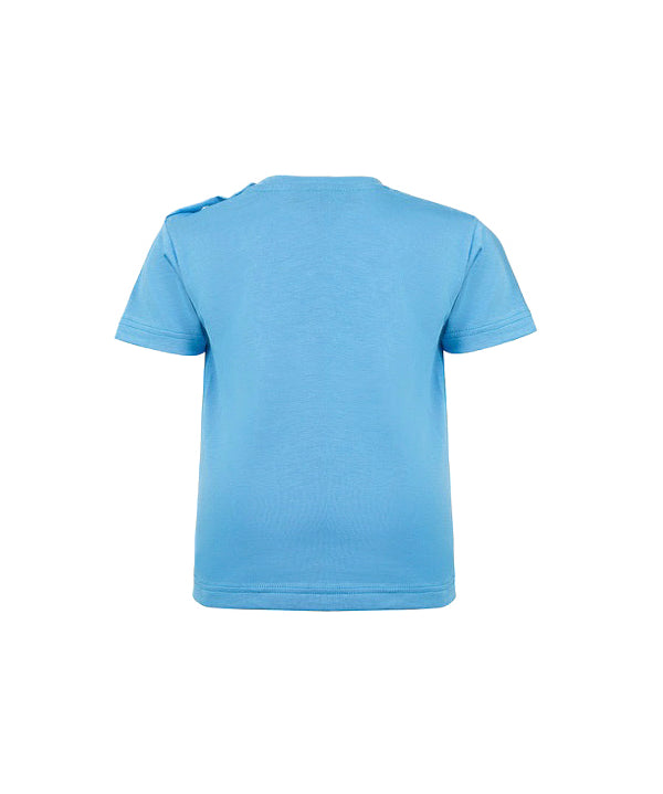 Effek T-shirt Turchese con Stampa per Neonati