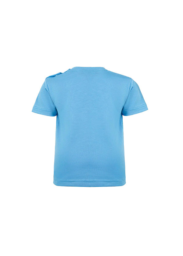 Effek T-shirt Turchese con Stampa per Neonati