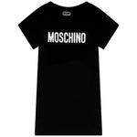 Moschino Kids Abito Nero con Logo per Bambine 