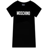 Moschino Kids Abito Nero con Logo per Bambine 