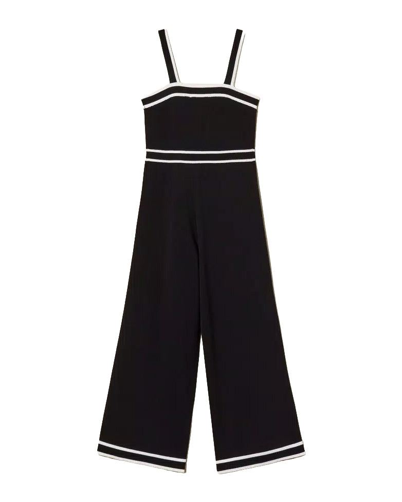 Twinset Kids Tuta Intera Nero e Bianco per Bambine