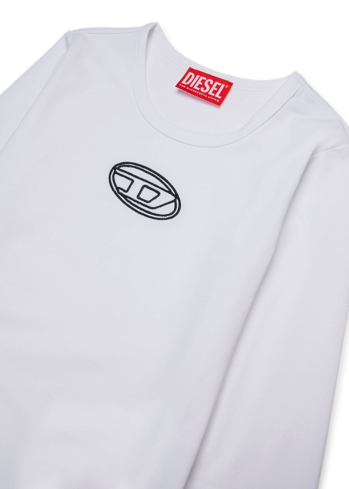 Diesel Kids Body Bianco con Oval D per Bambine (dettaglio)