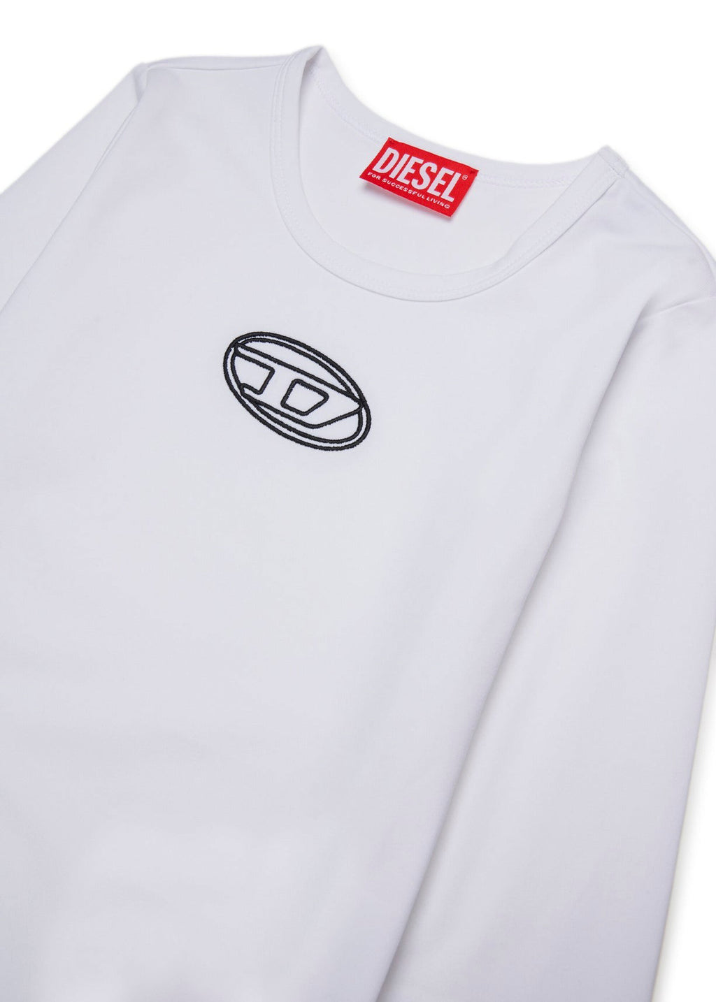 Diesel Kids Body Bianco con Oval D per Bambine (dettaglio)