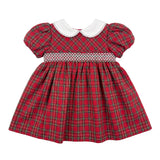 Deolinda Kids Abito Rosso Fantasia Scozzese per Neonate