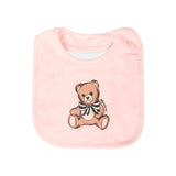 Moschino Kids Tutina con Bavetta Rosa con Teddy per Neonate