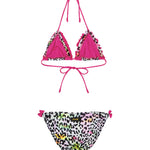 F**K Kids Costume Fantasia Leopardato Multicolor per Bambine