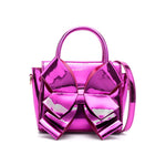 Pinko Kids Borsa Tote Fucsia con Fiocco Oversize (fronte)