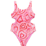EffeK Pink/Fuchsia Monokini Costume for Girls