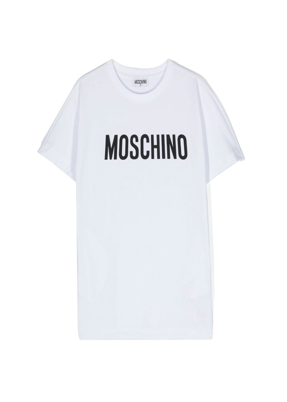 Moschino Kids Abito Bianco con Logo per Bambine