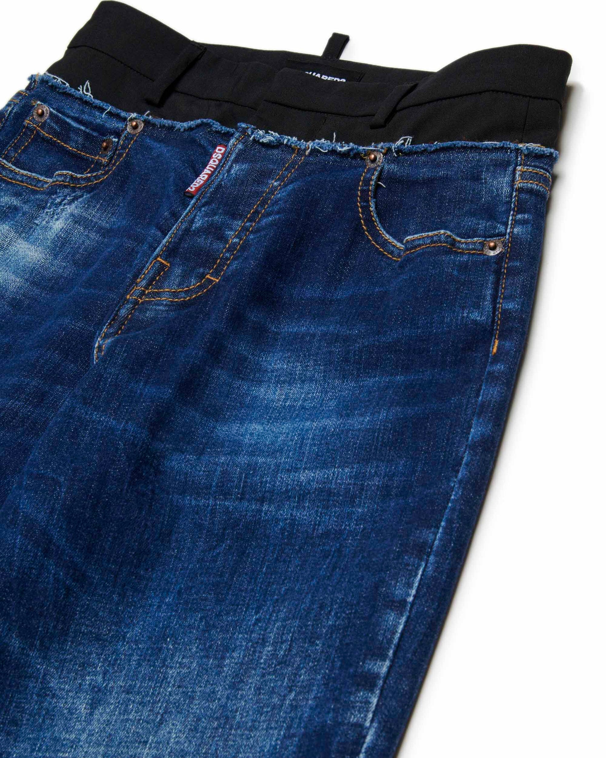 Dsquared2 Kids Jeans in Doppio Tessuto per Bambini