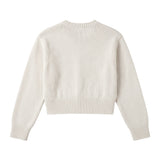 Patrizia Pepe Kids Maglioncino Bianco con Logo per Bambine
