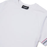 Dsquared2 Kids T-Shirt Bianca con Dettaglio Manica per Bambini