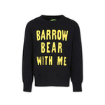 Barrow Kids Felpa Nera con Stampa Scritta e Stampa Logo per Bambini