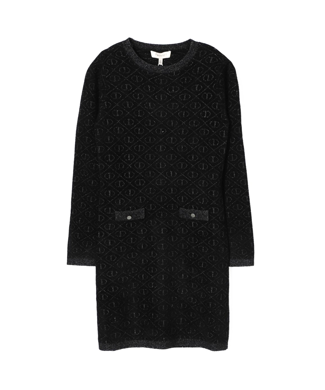 Twinset Kids Abito in Maglia con Logo per Bambine