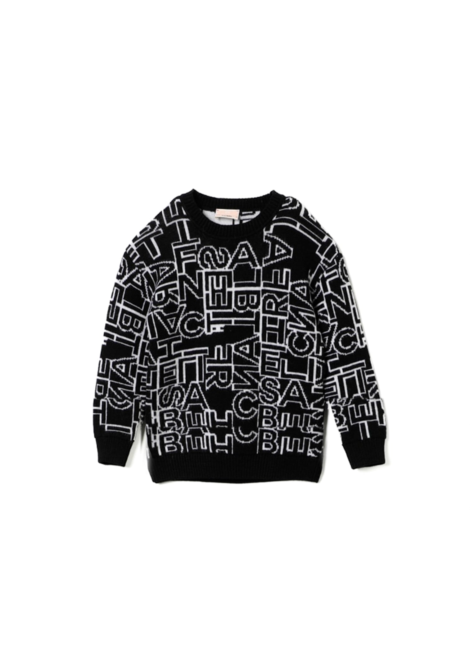 Elisabetta Franchi La Mia Bambina Abito con Intarso Lettering per Neonate