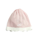 Elisabetta Franchi La Mia Bambina Cappello Rosa/Avorio con Logo per Neonate