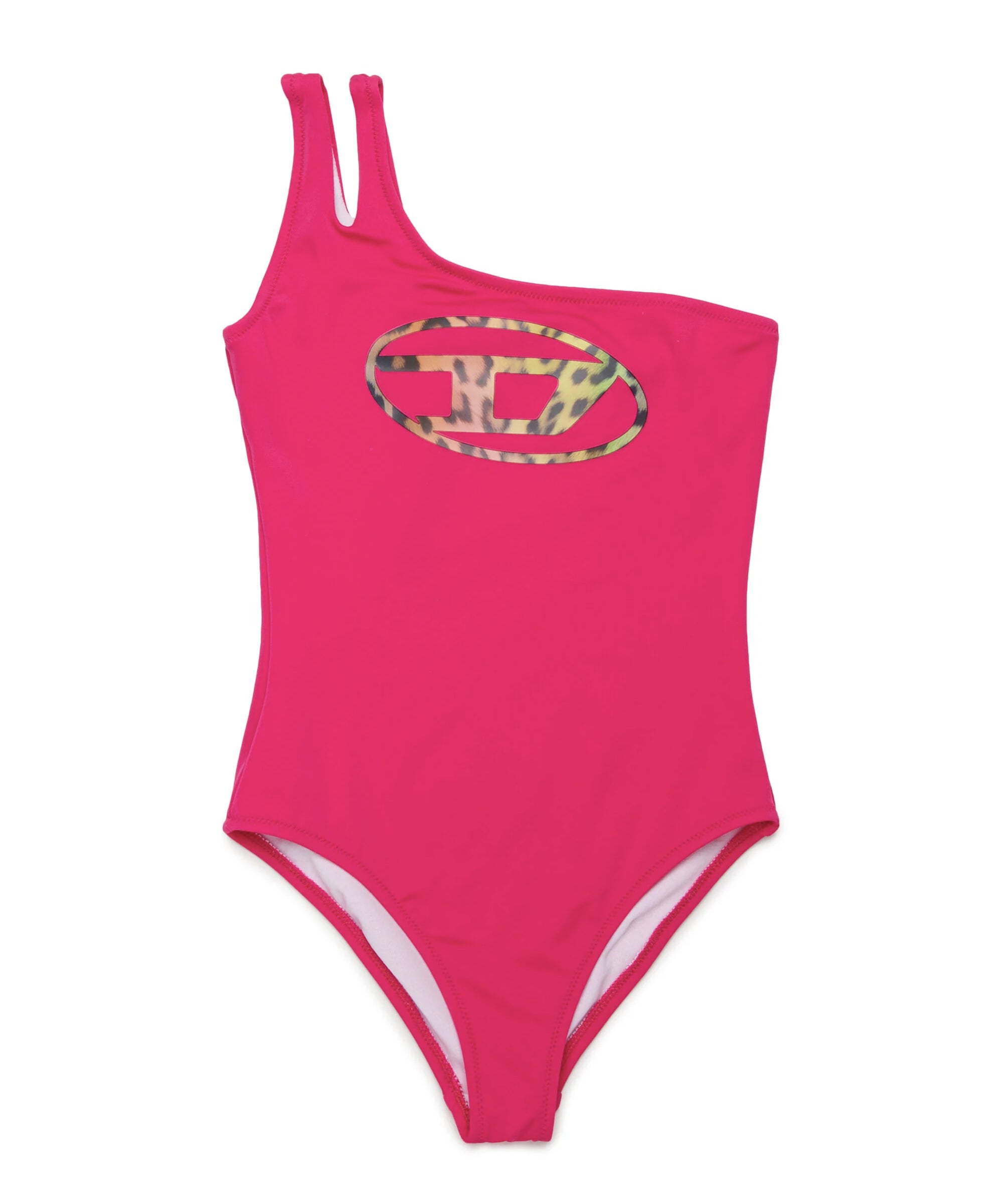 Diesel Kids Costume Intero Fuxia con Oval-D Animalier per Bambine