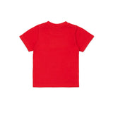 Dsquared Kids T-shirt Rosso con Stampa Logo Apertura Spalla con Bottoni con Neonati