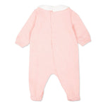 Moschino Kids Tutina Rosa con Stampa Logo Teddy Bear per Neonate  (retro)