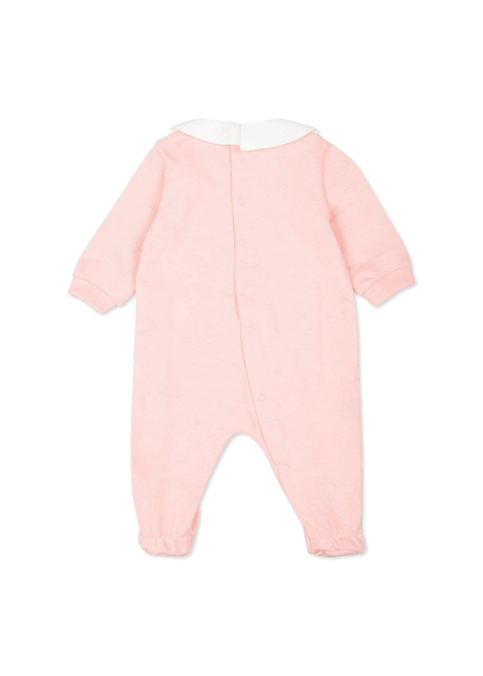 Moschino Kids Tutina Rosa con Stampa Logo Teddy Bear per Neonate  (retro)