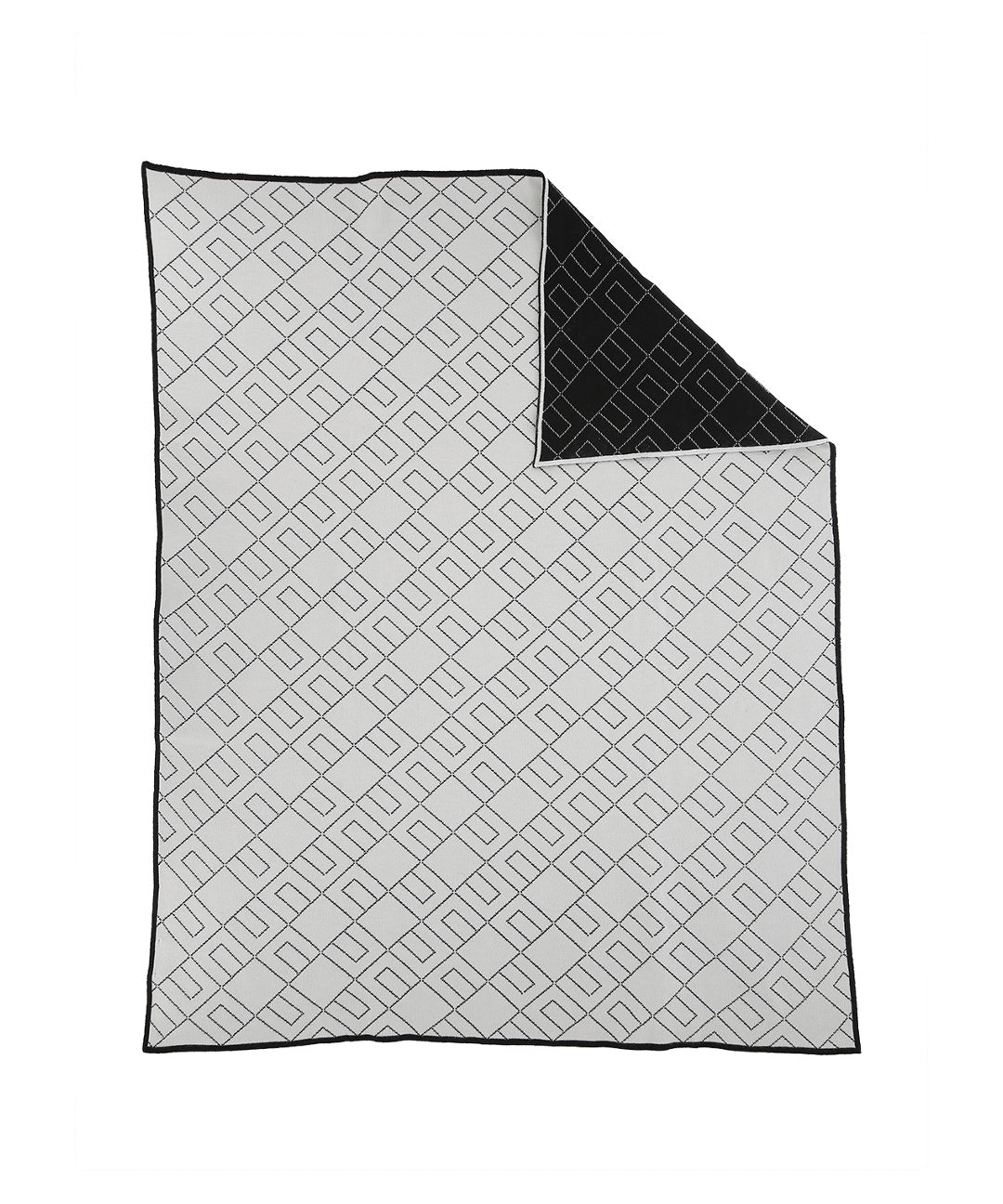 Elisabetta Franchi La Mia Bambina Coperta Panna con Logo Geometrico per Neonate