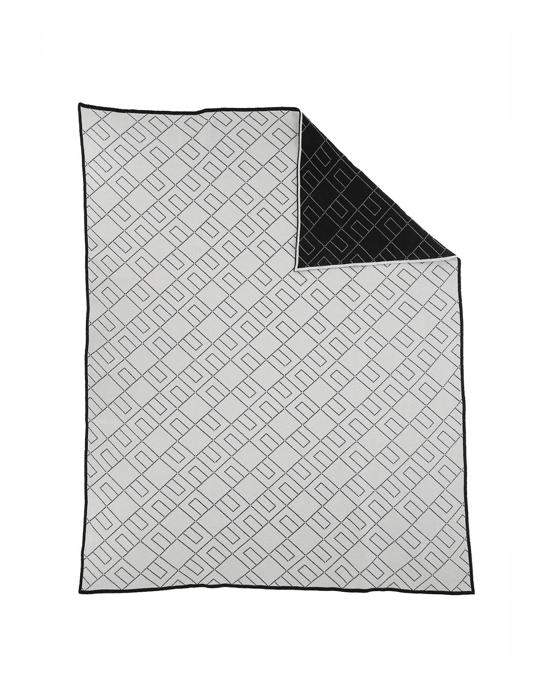Elisabetta Franchi La Mia Bambina Coperta Panna con Logo Geometrico per Neonate