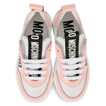Moschino Kids Scarpe Logo Laterale Rosa per Bambine